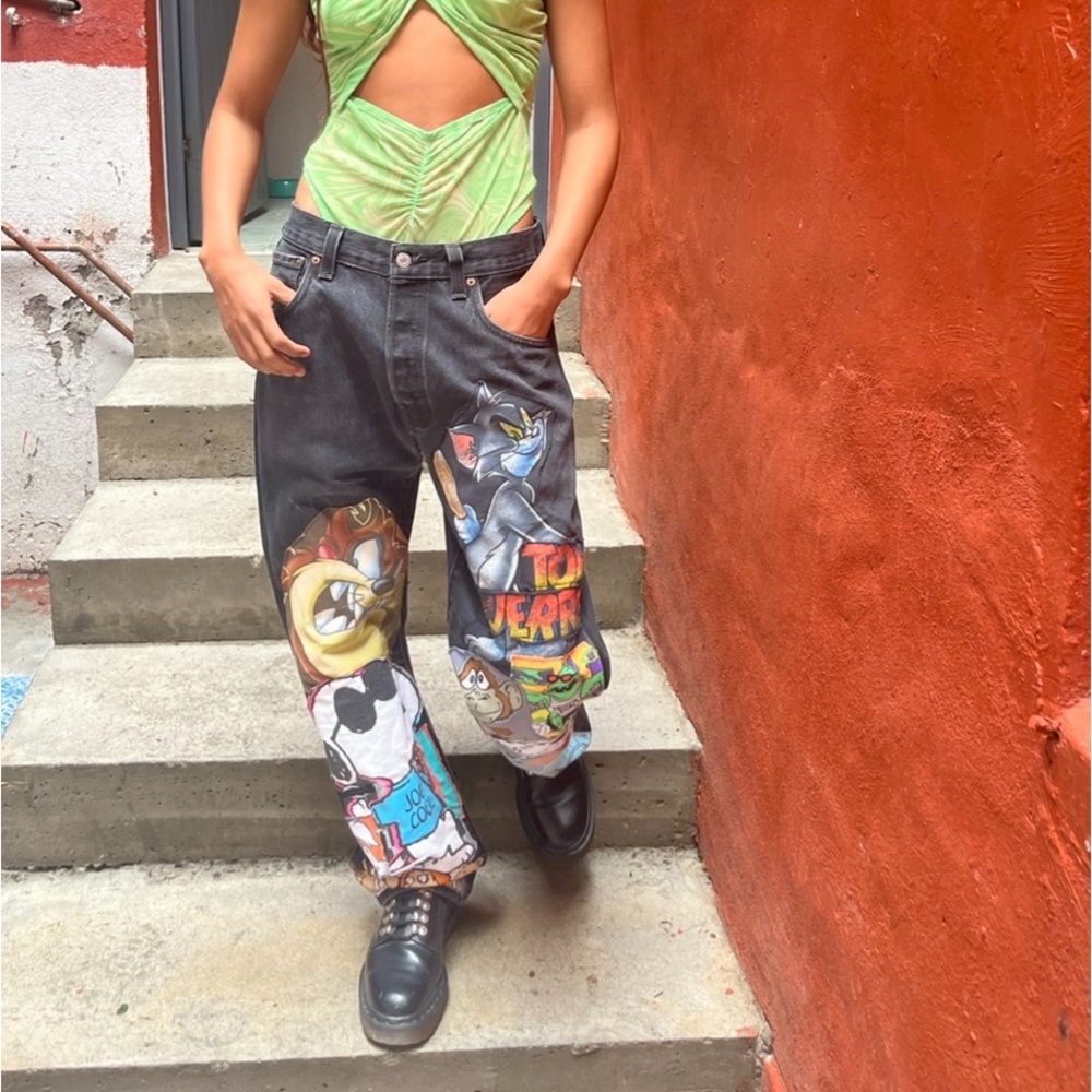 Cartoon vintage jeans
